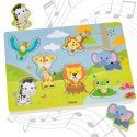 Viga Toys VIGA Puzzle Dźwiękowe Dopasuj Zwierzęta Egzotyczne