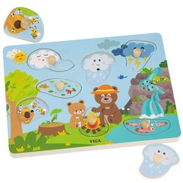 Viga Toys VIGA Puzzle Dźwiękowe Odkrywamy Naturę
