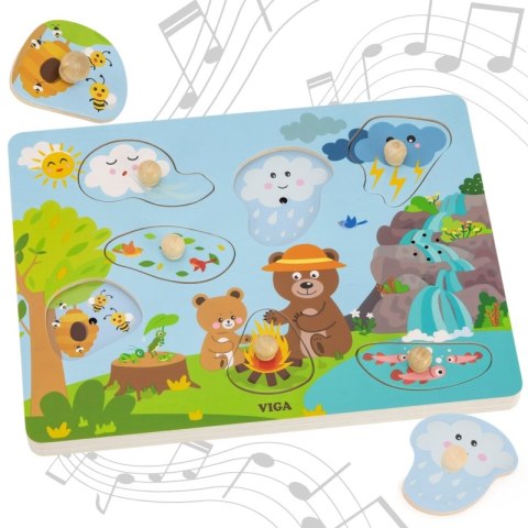 Viga Toys VIGA Puzzle Dźwiękowe Odkrywamy Naturę Viga Toys VIGA Puzzle Dźwiękowe Odkrywamy Naturę