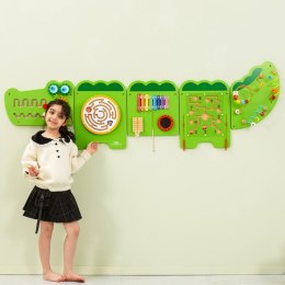 Viga Toys VIGA Tablica Sensoryczna Manipulacyjna Krokodyl Certyfikat FSC Montessori