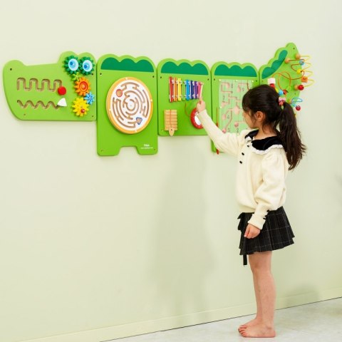 Viga Toys VIGA Tablica Sensoryczna Manipulacyjna Krokodyl Certyfikat FSC Montessori Viga Toys VIGA Tablica Sensoryczna Manipulacyjna Krokodyl Certyfikat FSC Montessori