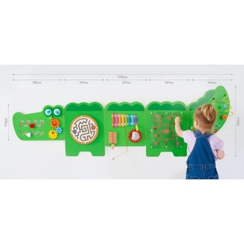 Viga Toys VIGA Tablica Sensoryczna Manipulacyjna Krokodyl Certyfikat FSC Montessori Viga Toys VIGA Tablica Sensoryczna Manipulacyjna Krokodyl Certyfikat FSC Montessori