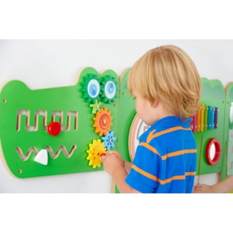 Viga Toys VIGA Tablica Sensoryczna Manipulacyjna Krokodyl Certyfikat FSC Montessori Viga Toys VIGA Tablica Sensoryczna Manipulacyjna Krokodyl Certyfikat FSC Montessori