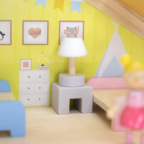 Viga Toys VIGA Zestaw Drewniany Domek dla Lalek z Laleczkami i Akcesoriami Viga Toys VIGA Zestaw Drewniany Domek dla Lalek z Laleczkami i Akcesoriami