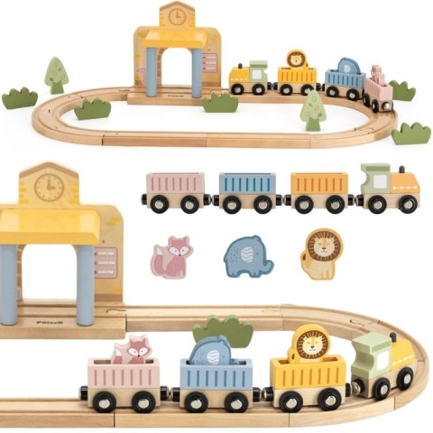 Viga Toys Viga PolarB Drewniany Zestaw Kolejowy 30 el. Viga Toys Viga PolarB Drewniany Zestaw Kolejowy 30 el.