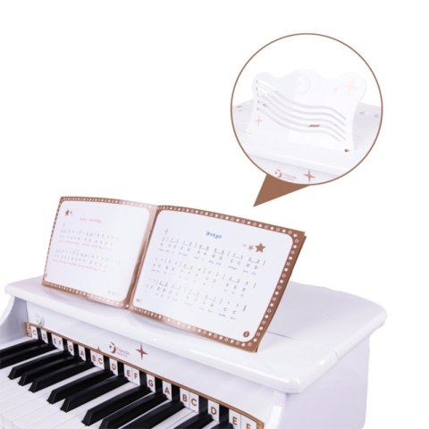 Classic World CLASSIC WORLD Duże Pianino Fortepian dla Dzieci z Krzesełkiem i Książeczką do Nauki Classic World CLASSIC WORLD Duże Pianino Fortepian dla Dzieci z Krzesełkiem i Książeczką do Nauki