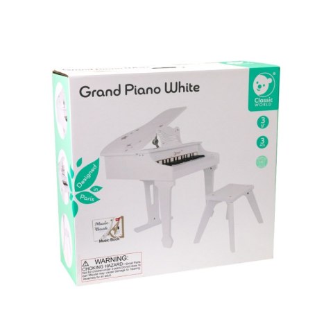 Classic World CLASSIC WORLD Duże Pianino Fortepian dla Dzieci z Krzesełkiem i Książeczką do Nauki Classic World CLASSIC WORLD Duże Pianino Fortepian dla Dzieci z Krzesełkiem i Książeczką do Nauki