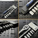 E-hurtownia Zestaw kluczy nasadowych 12w1 grzechotka 1/4 nasadki 4-13 mm przedłużka