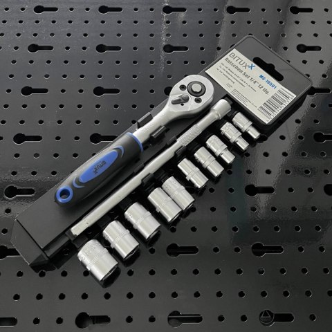 E-hurtownia Zestaw kluczy nasadowych 12w1 grzechotka 1/4 nasadki 4-13 mm przedłużka E-hurtownia Zestaw kluczy nasadowych 12w1 grzechotka 1/4 nasadki 4-13 mm przedłużka