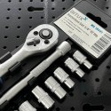 E-hurtownia Zestaw kluczy nasadowych 12w1 grzechotka 1/4 nasadki 4-13 mm przedłużka