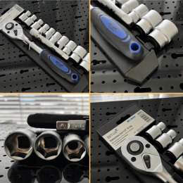 E-hurtownia Zestaw narzędzi 12w1 grzechotka 1/2 nasadki 10-24 mm przedłużka 125 mm
