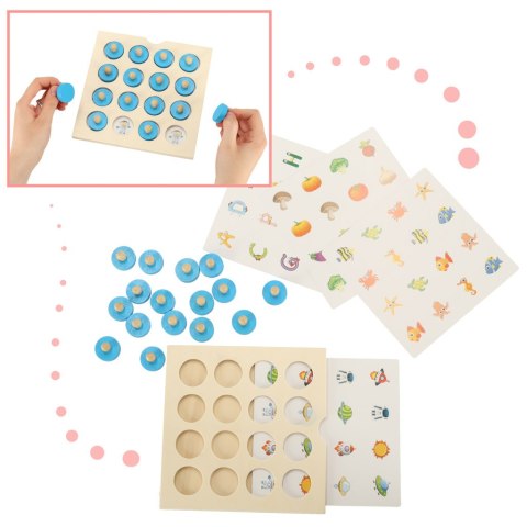 Gra planszowa memory montessori zestaw puzzle drewniane 4 karty Kik Sp. z o. o. Sp. k. Gra planszowa memory montessori zestaw puzzle drewniane 4 karty Kik Sp. z o. o. Sp. k.