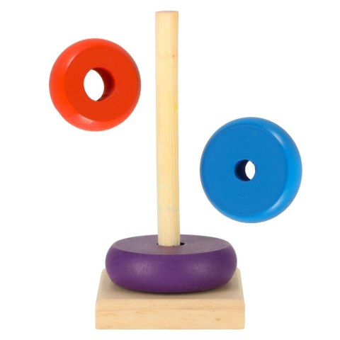 Wieża piramida piramidka drewniana do układania sorter kolorowy tęczowy 13cm Kik Sp. z o. o. Sp. k.