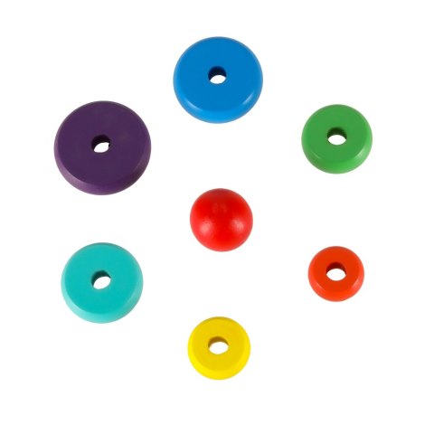 Wieża piramida piramidka drewniana do układania sorter kolorowy tęczowy 13cm Kik Sp. z o. o. Sp. k.