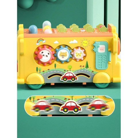 Woopie Baby WOOPIE BABY Interaktywny Autobus Montessori Edukacyjny 6w1 Młoteczek Cymbałki +18 m Woopie Baby WOOPIE BABY Interaktywny Autobus Montessori Edukacyjny 6w1 Młoteczek Cymbałki +18 m