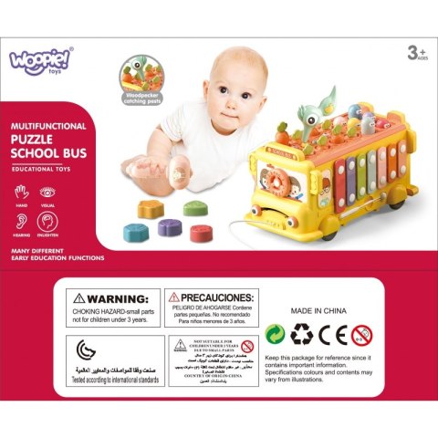Woopie Baby WOOPIE BABY Interaktywny Autobus Montessori Edukacyjny 6w1 Młoteczek Cymbałki +18 m Woopie Baby WOOPIE BABY Interaktywny Autobus Montessori Edukacyjny 6w1 Młoteczek Cymbałki +18 m