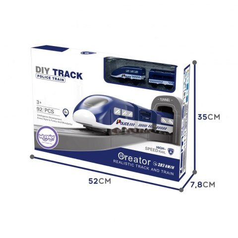 Woopie WOOPIE Kolejka Elektryczna Tor Samochodowy Komisariat Policji Helikopter Auta 92 el.