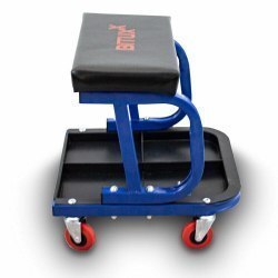 Bituxx Taboret warsztatowy bituxx z wyściełanym siedziskiem 3 półki kółka 360° Bituxx Taboret warsztatowy bituxx z wyściełanym siedziskiem 3 półki kółka 360°