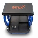 Bituxx Taboret warsztatowy bituxx z wyściełanym siedziskiem 3 półki kółka 360°