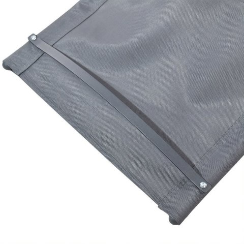 E-hurtownia Leżak ogrodowy 160x62 cm textilene stalowy odporny UV 150 kg Szary E-hurtownia Leżak ogrodowy 160x62 cm textilene stalowy odporny UV 150 kg Szary