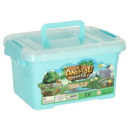 Figurki zwierząt zwierzęta zoo safari farma akcesoria skrzynka 19 el. Kik Sp. z o. o. Sp. k.