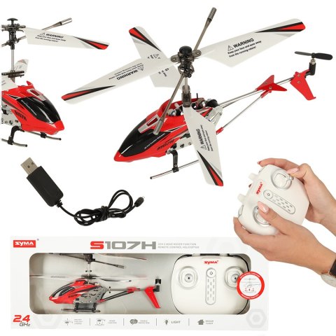 Helikopter zdalnie sterowany na pilota RC SYMA S107H 2.4GHz RTF czerwony Kik Sp. z o. o. Sp. k. Helikopter zdalnie sterowany na pilota RC SYMA S107H 2.4GHz RTF czerwony Kik Sp. z o. o. Sp. k.
