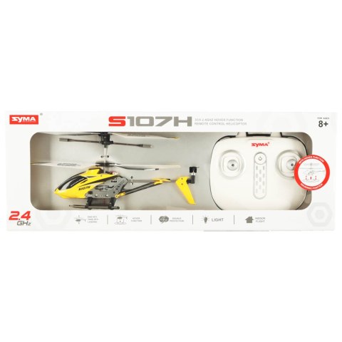 Helikopter zdalnie sterowany na pilota RC SYMA S107H 2.4GHz RTF żółty Kik Sp. z o. o. Sp. k.