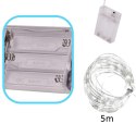 Lampki LED druciki dekoracyjne 5m 50LED świąteczne choinkowe ciepły biały Kik Sp. z o. o. Sp. k.