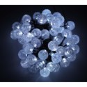 Lampki ogrodowe solarne kulki 7m 50LED zimny biały Kik Sp. z o. o. Sp. k.