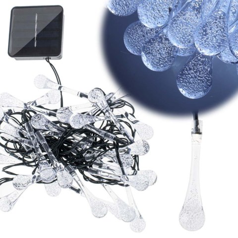 Lampki solarne ogrodowe łezki 6,5m 30LED zimny biały Kik Sp. z o. o. Sp. k. Lampki solarne ogrodowe łezki 6,5m 30LED zimny biały Kik Sp. z o. o. Sp. k.