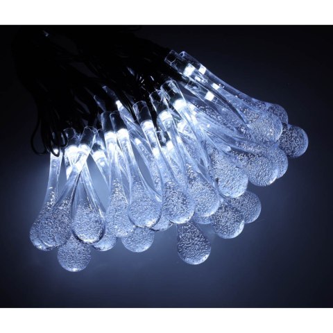 Lampki solarne ogrodowe łezki 6,5m 30LED zimny biały Kik Sp. z o. o. Sp. k. Lampki solarne ogrodowe łezki 6,5m 30LED zimny biały Kik Sp. z o. o. Sp. k.