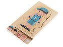 Puzzle drewniane warstwowe budowa ciała montessori chłopiec Kik Sp. z o. o. Sp. k.