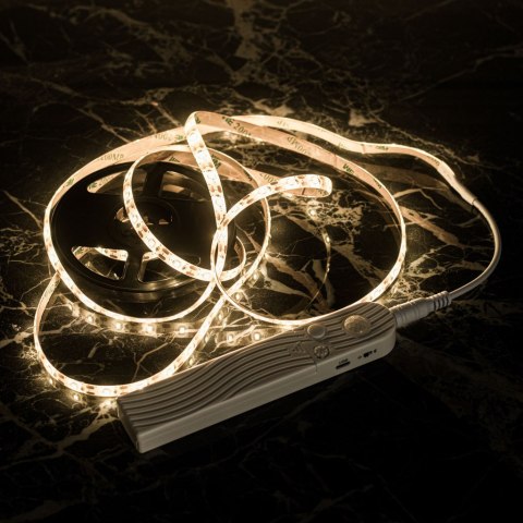 Taśma LED na baterie USB czujnik ruchu 2M ciepły biały Kik Sp. z o. o. Sp. k. Taśma LED na baterie USB czujnik ruchu 2M ciepły biały Kik Sp. z o. o. Sp. k.