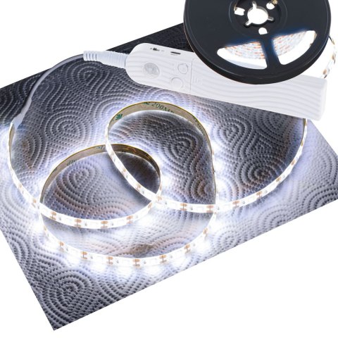 Taśma LED na baterie USB czujnik ruchu 2M zimny biały Kik Sp. z o. o. Sp. k. Taśma LED na baterie USB czujnik ruchu 2M zimny biały Kik Sp. z o. o. Sp. k.