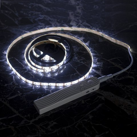 Taśma LED na baterie USB czujnik ruchu 2M zimny biały Kik Sp. z o. o. Sp. k. Taśma LED na baterie USB czujnik ruchu 2M zimny biały Kik Sp. z o. o. Sp. k.