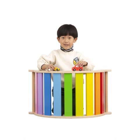 Viga Toys VIGA Drewniany Bujak Mostek 2w1 Huśtawka Montessori Tęczowa Viga Toys VIGA Drewniany Bujak Mostek 2w1 Huśtawka Montessori Tęczowa
