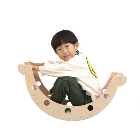 Viga Toys VIGA Drewniany Bujak Mostek 2w1 Huśtawka Montessori Tęczowa Viga Toys VIGA Drewniany Bujak Mostek 2w1 Huśtawka Montessori Tęczowa