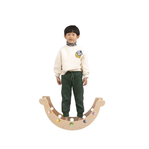 Viga Toys VIGA Drewniany Bujak Mostek 2w1 Huśtawka Montessori Tęczowa Viga Toys VIGA Drewniany Bujak Mostek 2w1 Huśtawka Montessori Tęczowa