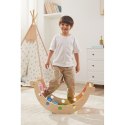 Viga Toys VIGA Drewniany Bujak Mostek 2w1 Huśtawka Montessori Tęczowa