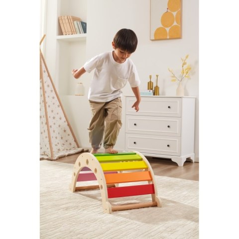 Viga Toys VIGA Drewniany Bujak Mostek 2w1 Huśtawka Montessori Tęczowa Viga Toys VIGA Drewniany Bujak Mostek 2w1 Huśtawka Montessori Tęczowa