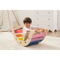 Viga Toys VIGA Drewniany Bujak Mostek 2w1 Huśtawka Montessori Tęczowa