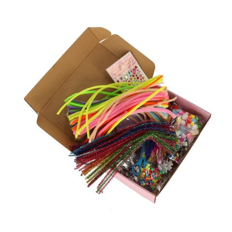 Zestaw kreatywny dla dzieci plastyczny rękodzieło do prac ręcznych XXXL 1200 elementów Kik Sp. z o. o. Sp. k.