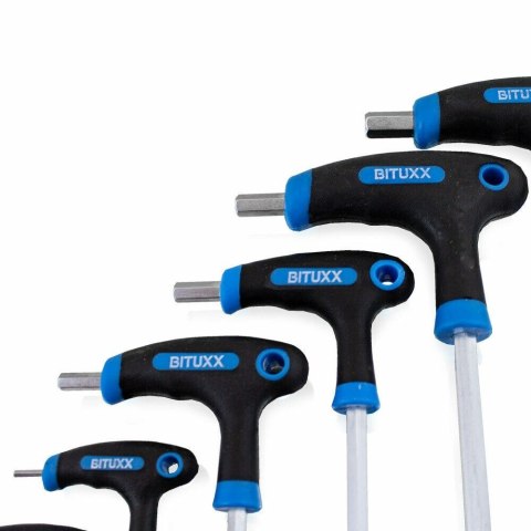 Bituxx Imbusy typ t 11 elementów stal chromowo-wanadowa wytrzymałe ergonomiczne Bituxx Imbusy typ t 11 elementów stal chromowo-wanadowa wytrzymałe ergonomiczne