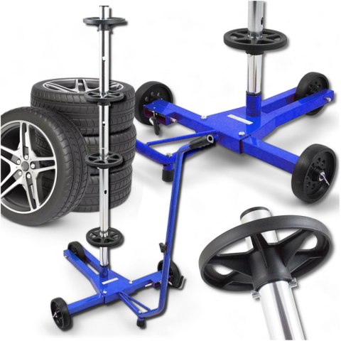 E-hurtownia Mobilny Stojak Na Opony Felgi Koła 4 szt. 100kg 72cm Organizer Warsztatowy E-hurtownia Mobilny Stojak Na Opony Felgi Koła 4 szt. 100kg 72cm Organizer Warsztatowy