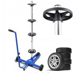 E-hurtownia Mobilny Stojak Na Opony Felgi Koła 4 szt. 100kg 72cm Organizer Warsztatowy