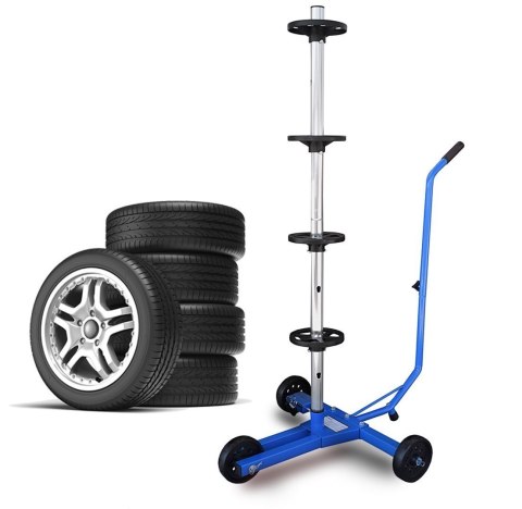 E-hurtownia Mobilny Stojak Na Opony Felgi Koła 4 szt. 100kg 72cm Organizer Warsztatowy E-hurtownia Mobilny Stojak Na Opony Felgi Koła 4 szt. 100kg 72cm Organizer Warsztatowy