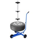 E-hurtownia Mobilny Stojak Na Opony Felgi Koła 4 szt. 100kg 72cm Organizer Warsztatowy