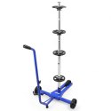E-hurtownia Mobilny Stojak Na Opony Felgi Koła 4 szt. 100kg 72cm Organizer Warsztatowy