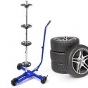 E-hurtownia Mobilny Stojak Na Opony Felgi Koła 4 szt. 100kg 72cm Organizer Warsztatowy