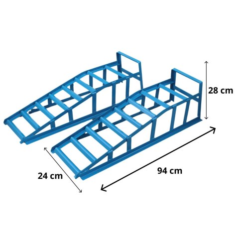 E-hurtownia Rampy samochodowe stalowe 1500 kg antypoślizgowe szerokość 24 cm komplet E-hurtownia Rampy samochodowe stalowe 1500 kg antypoślizgowe szerokość 24 cm komplet